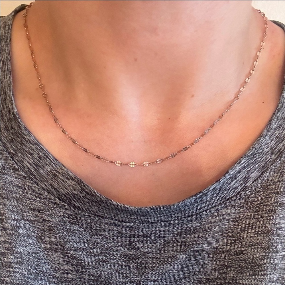 Italian Rose gold over silver chain